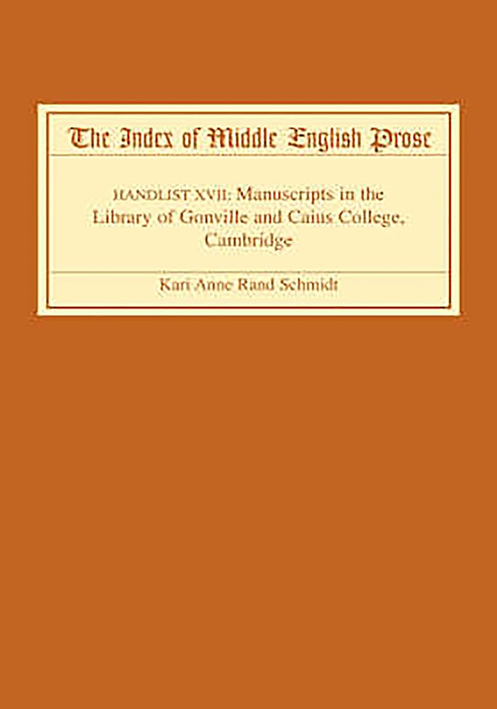 The Index of Middle English Prose Contemporary literature