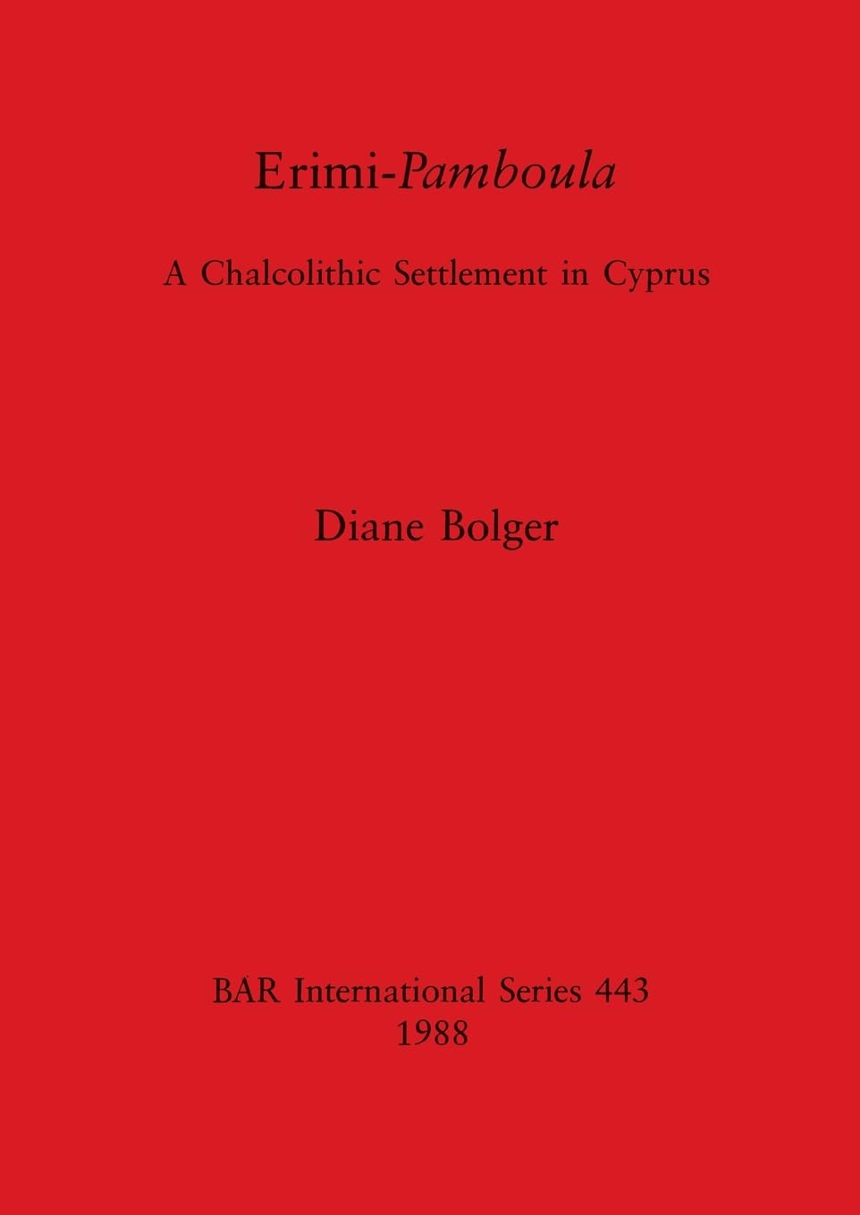Erimi - Pamboula: Chalcolithic Settlement in Cyprus (Gr-cyp) Law