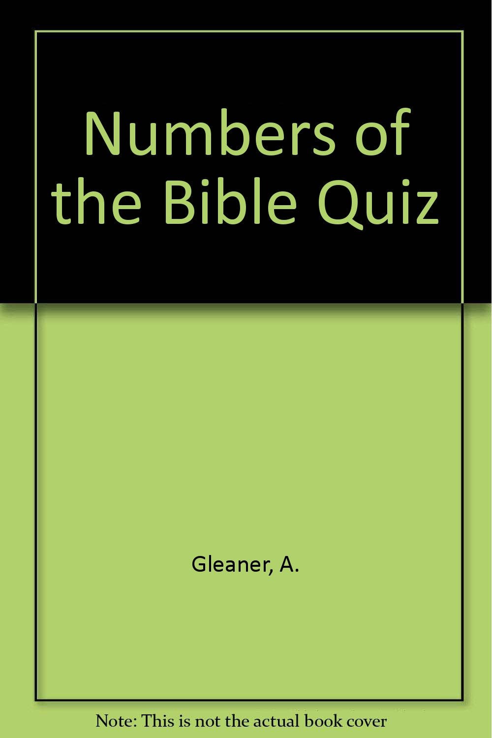 Numbers of the Bible Quiz Books