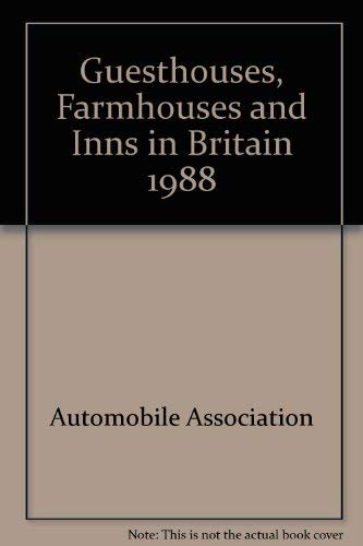Guesthouses, Farmhouses and Inns in Britain 1988 Books