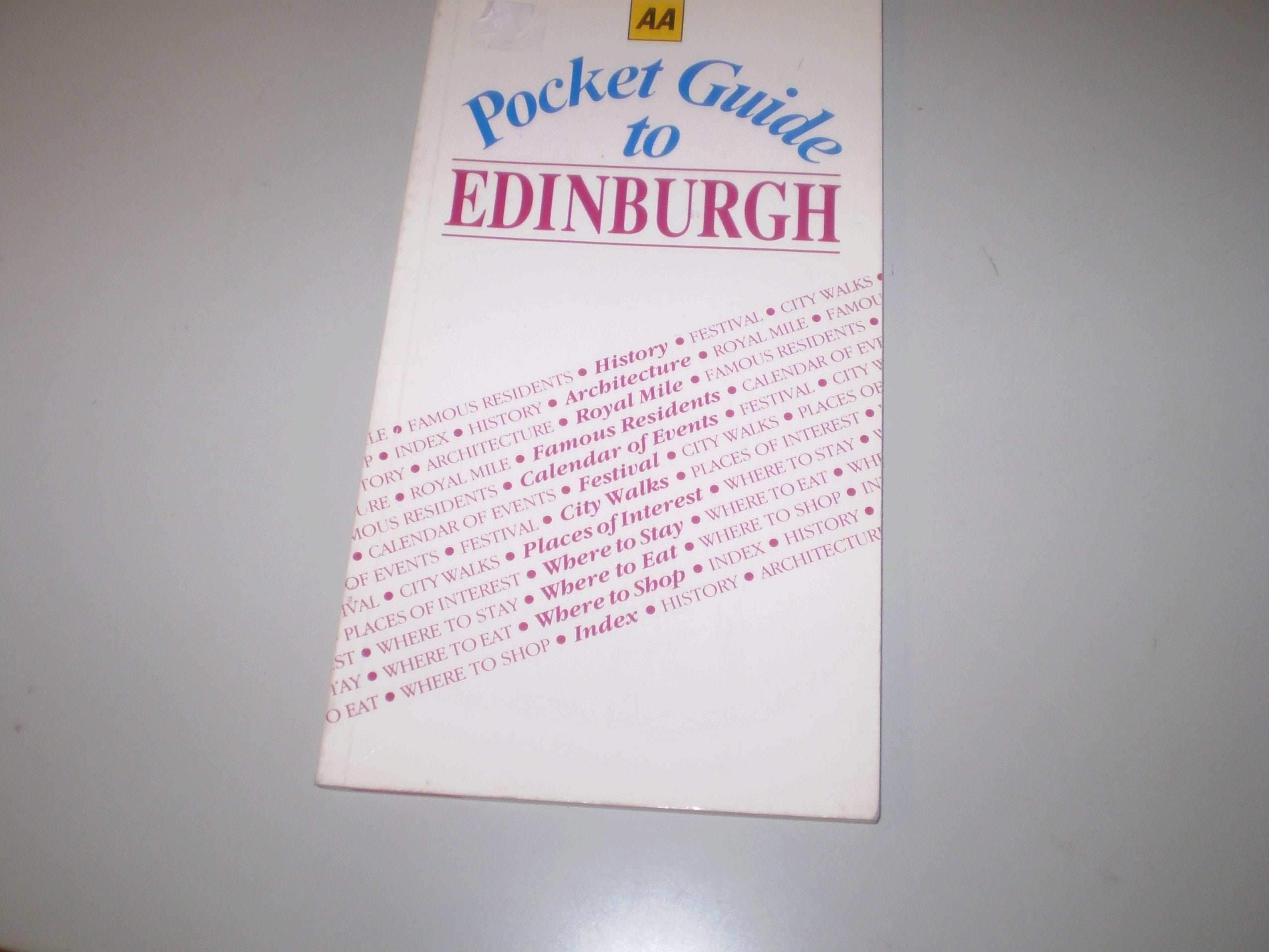 Aa Pocket Guide to Edinburgh (Pocket City Guides) Leisure, Home & Garden