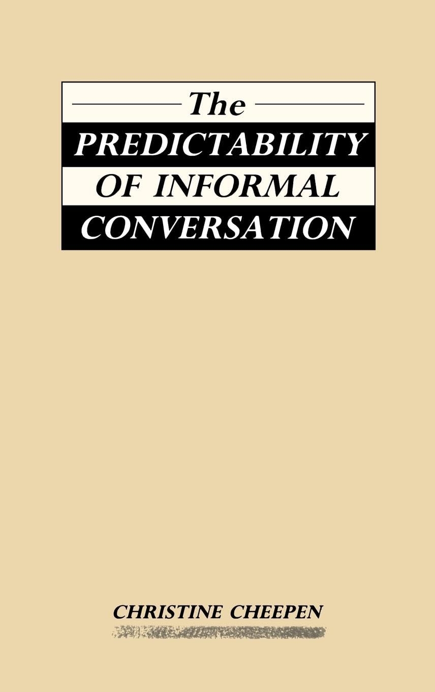 Product Image: The Predictability of Informal Conversation