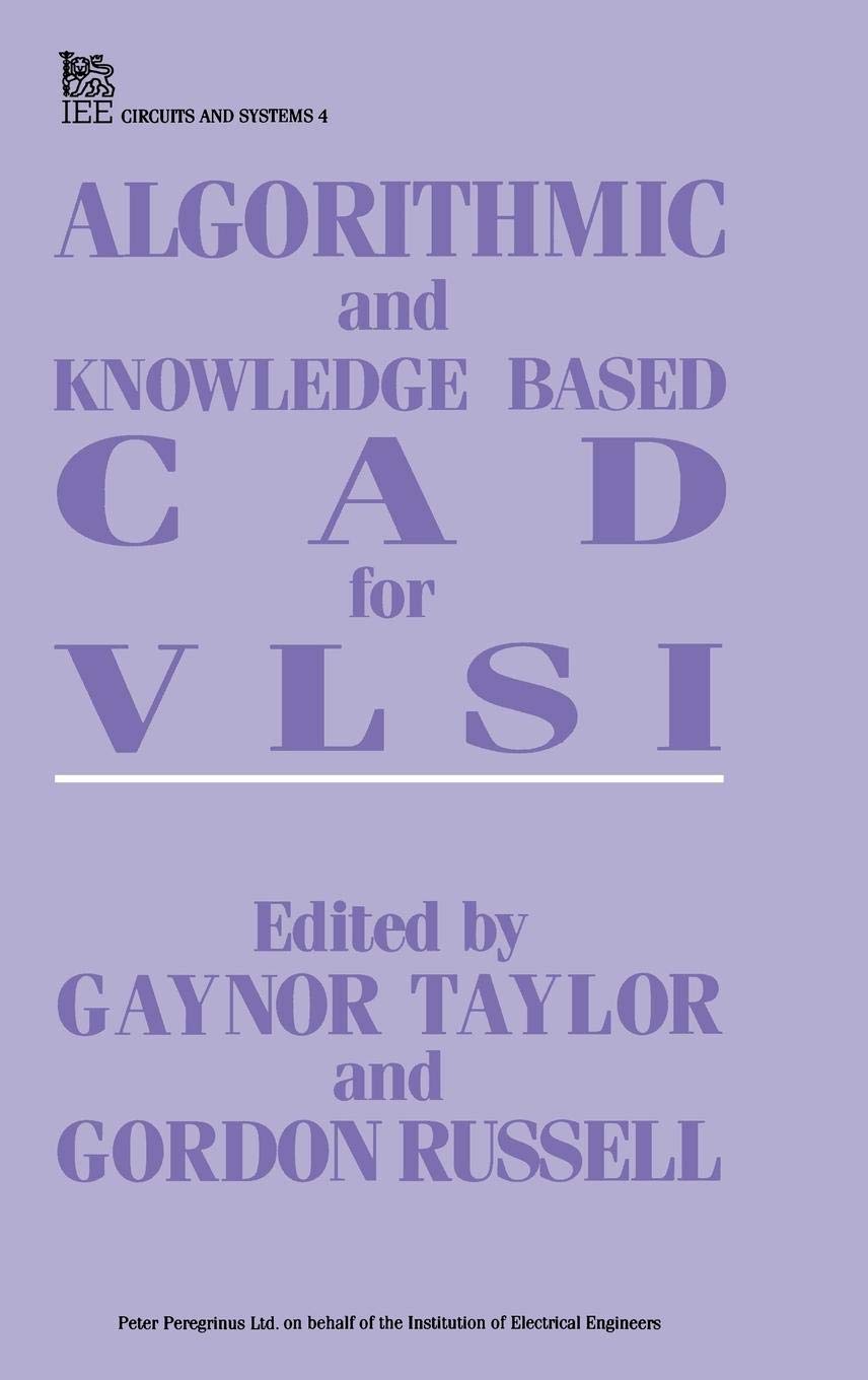 Product Image: Algorithmic and Knowledge-Based CAD for VLSI