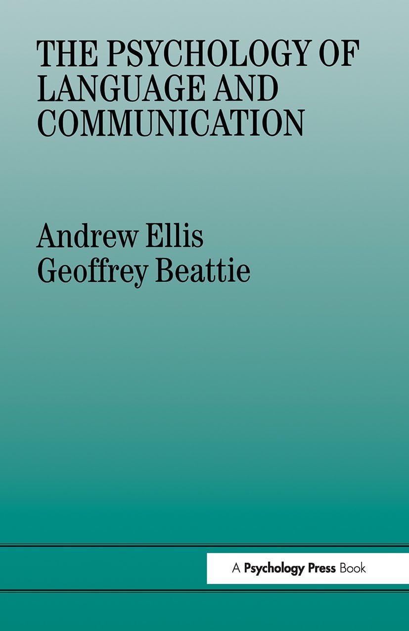 The Psychology of Language And Communication book