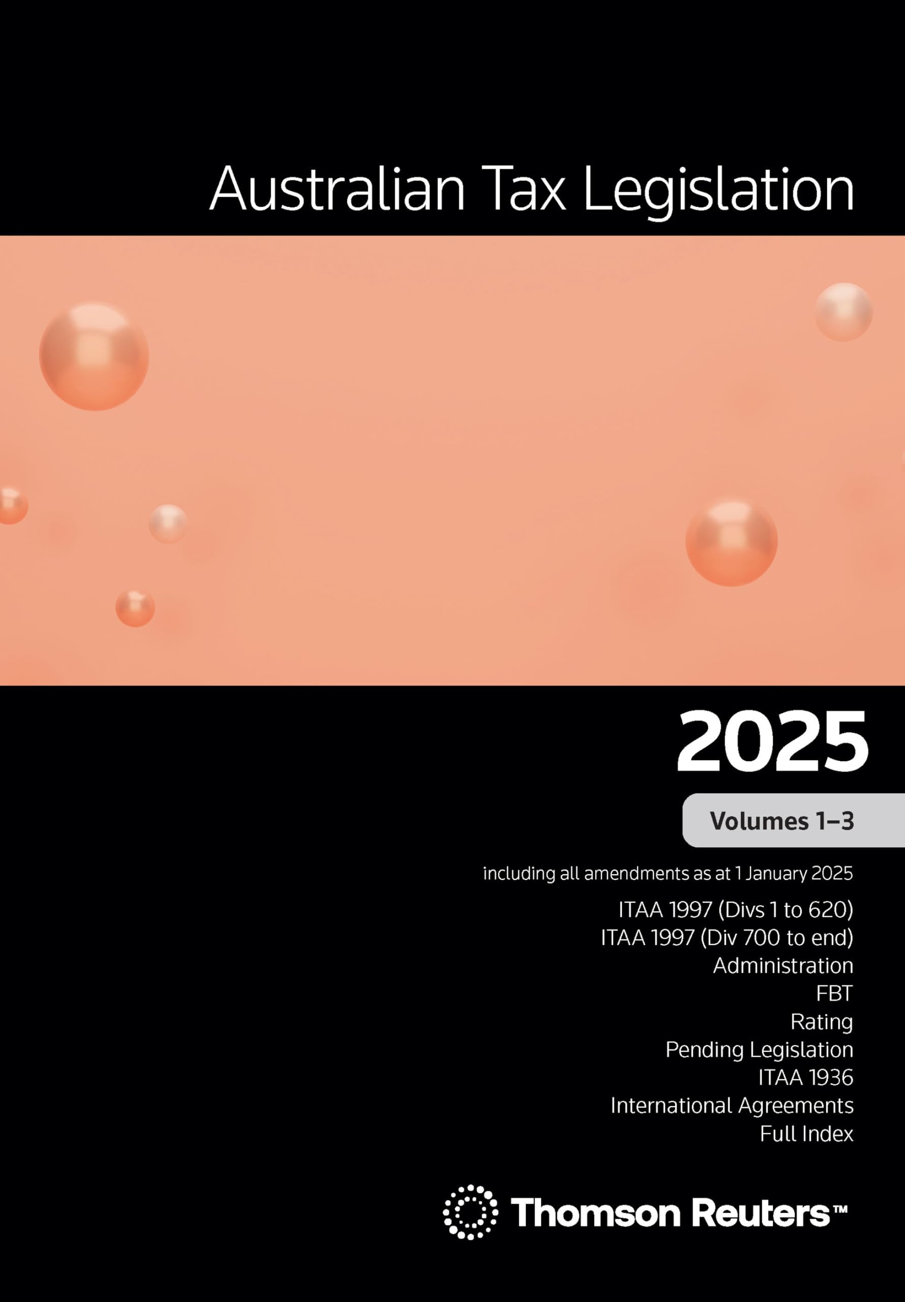 Australian Tax Legislation 2025 Volumes 1-3 book