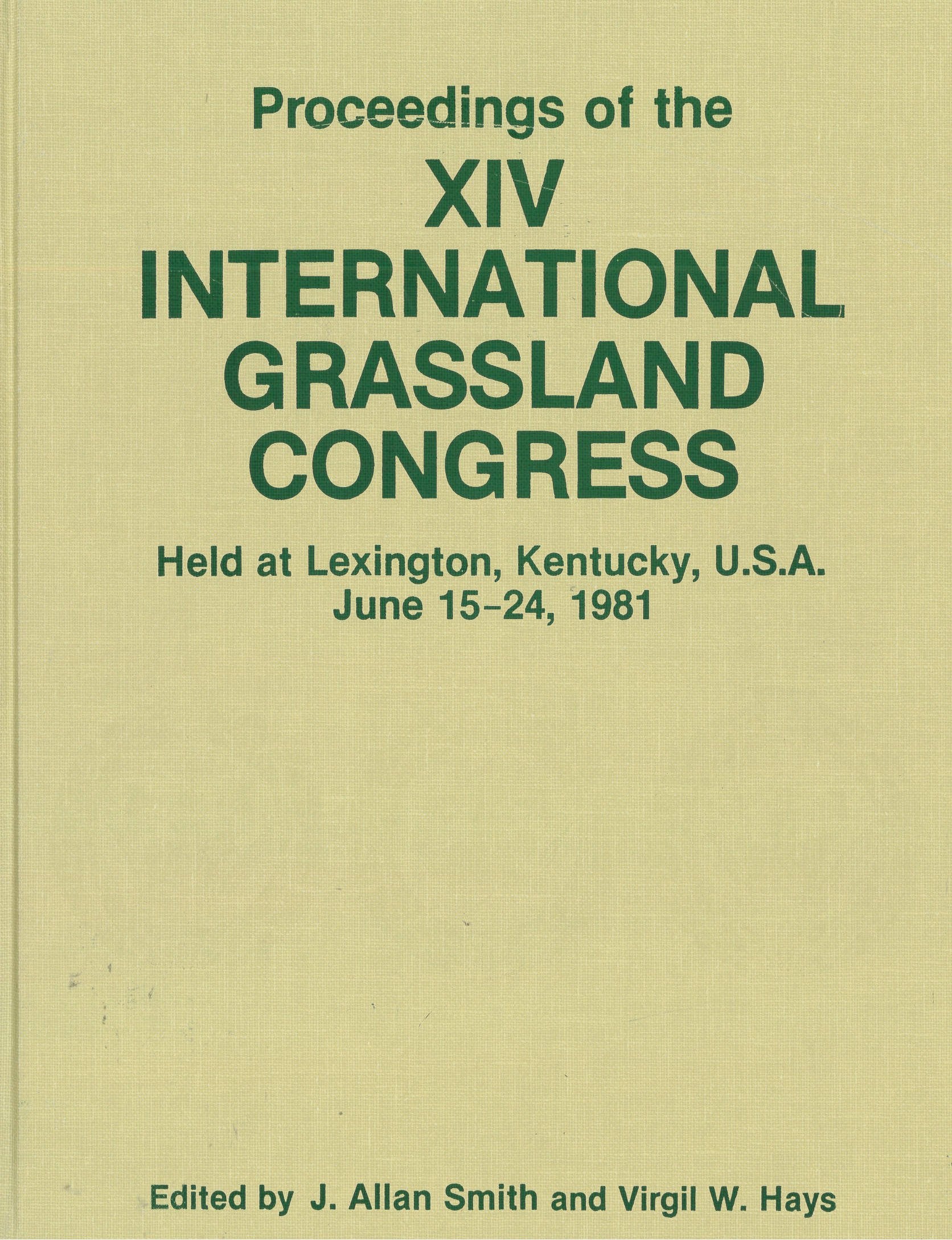 Proceedings Of The Xiv International Grassland Congress Leisure, Home & Garden