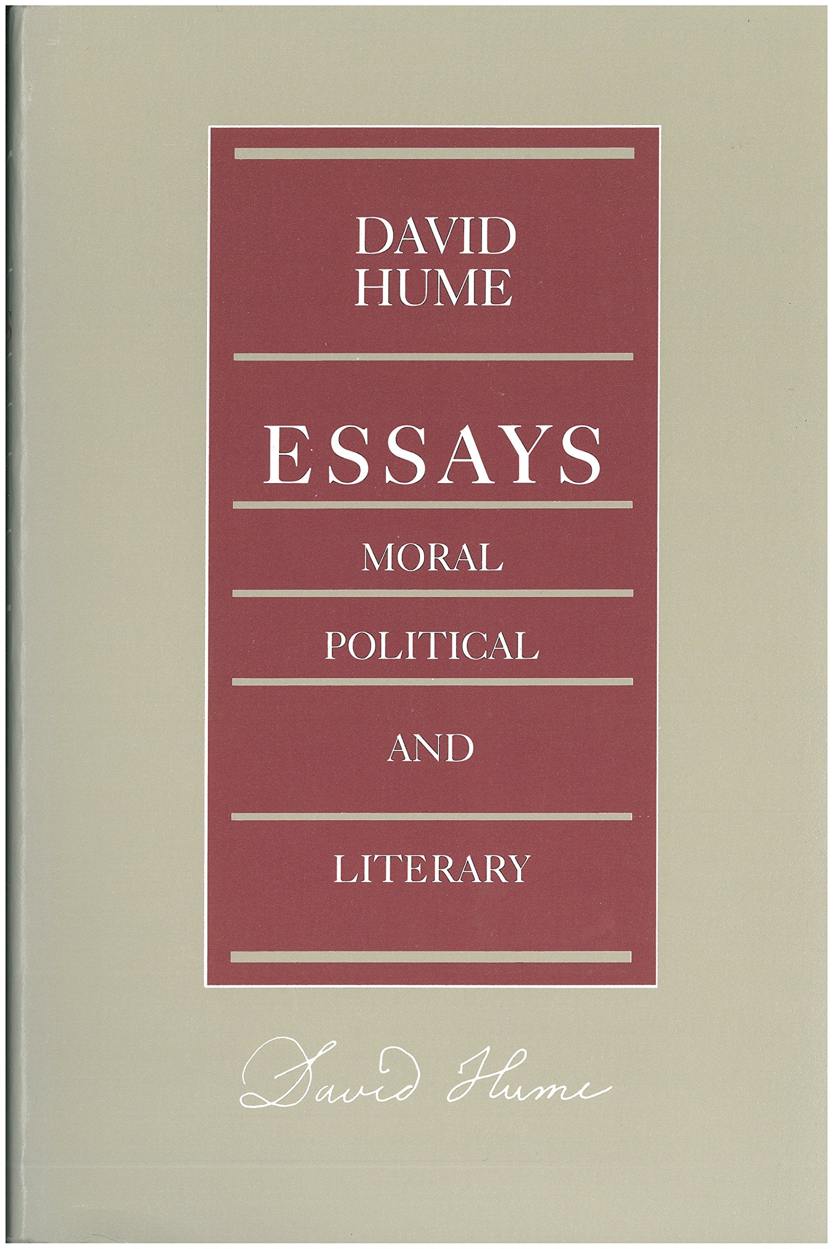Hume, D: Essays -- Moral Political & Literary Law