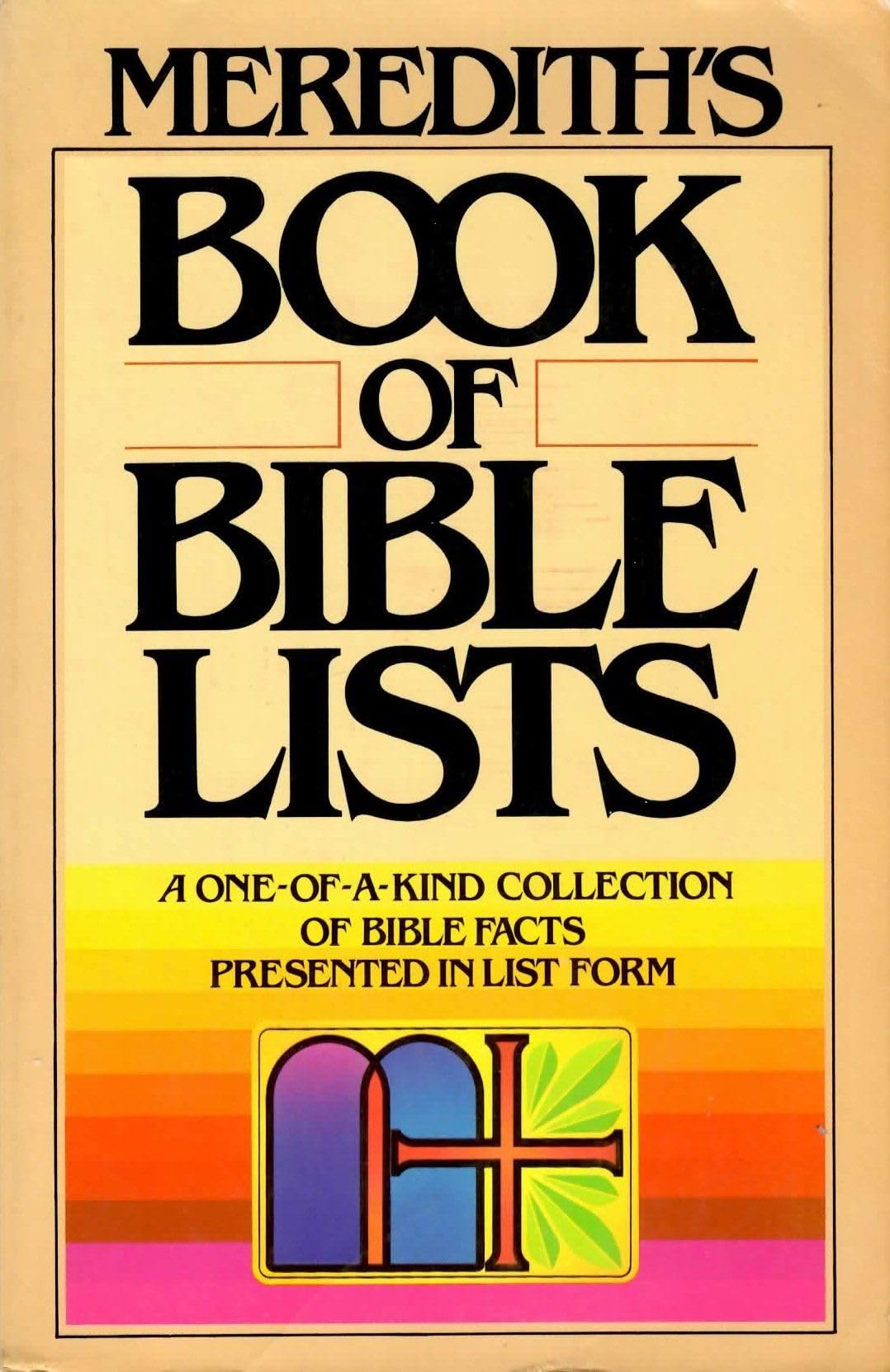 Meredith's Book of Bible Lists book