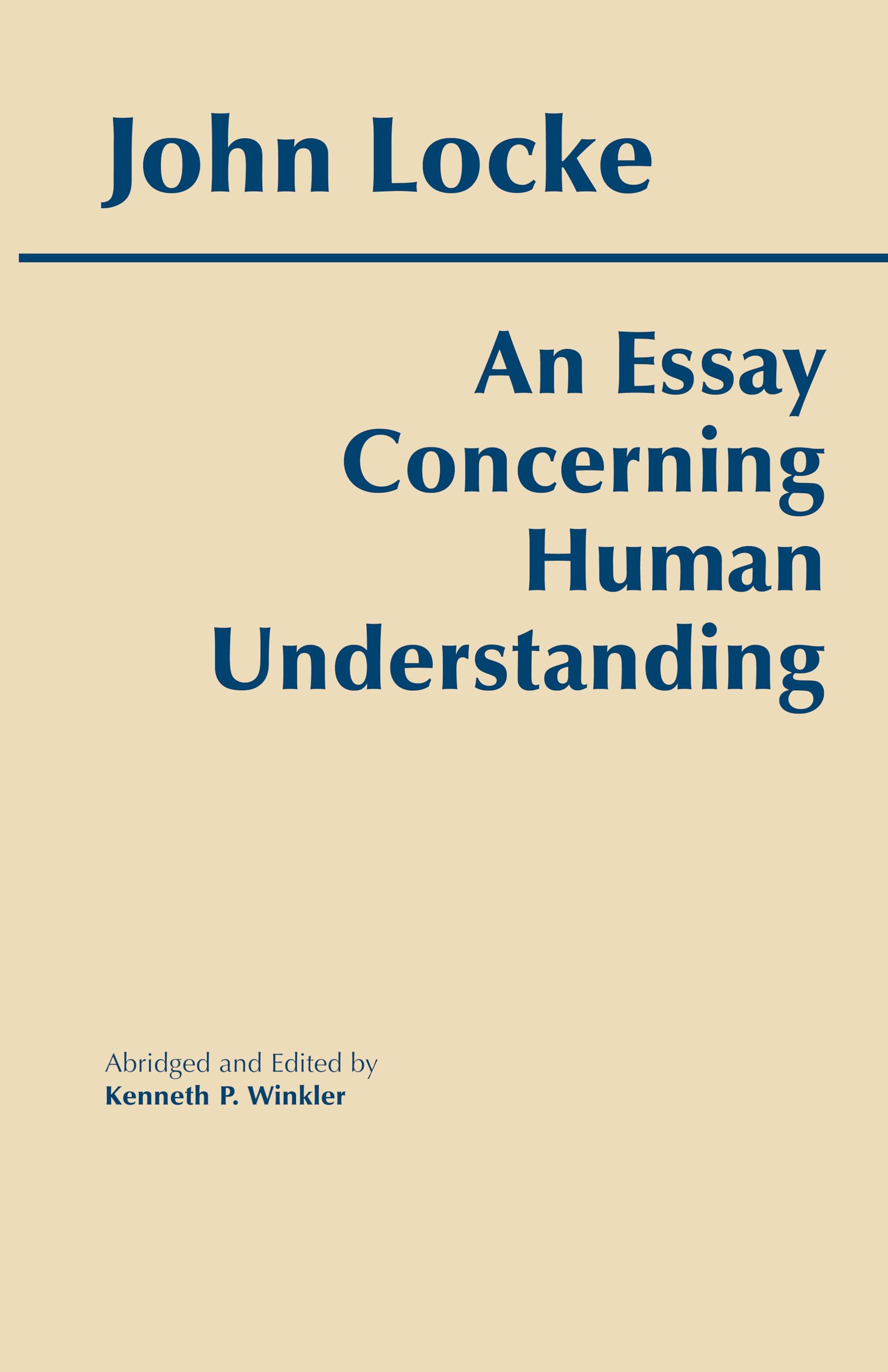 An Essay Concerning Human Understanding Philosophy Books