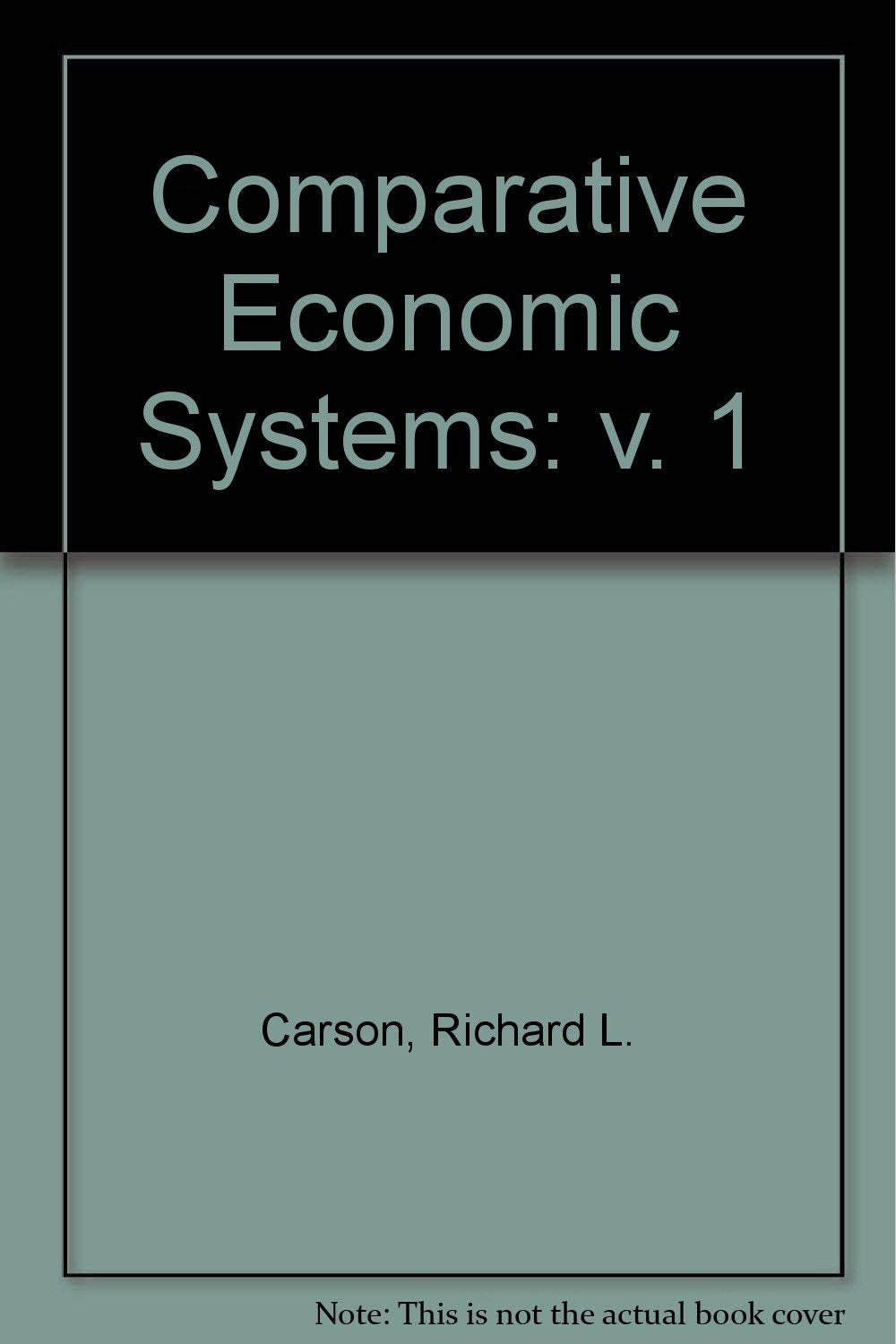 Comparative Economic Systems book