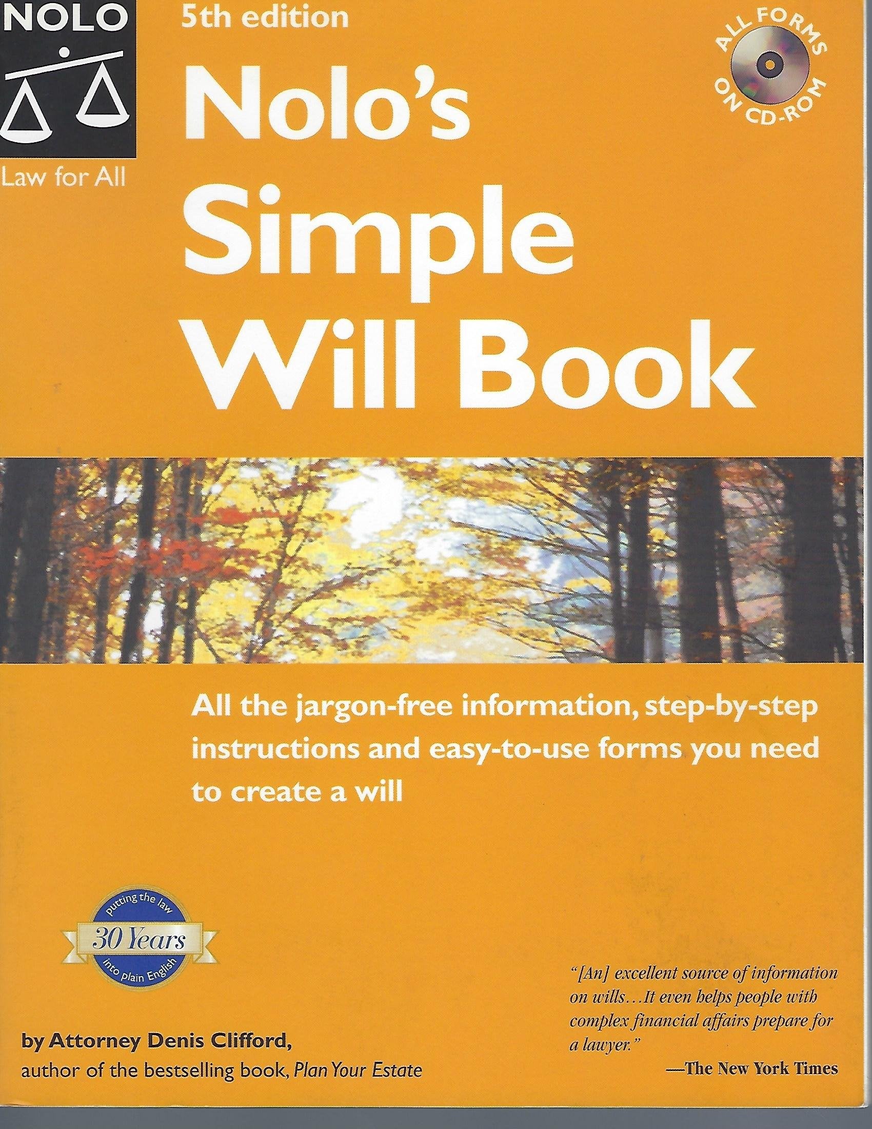 Product Image: Nolo's Simple Will Book