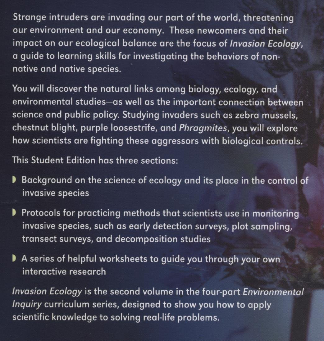 Invasion Ecology: Cornell Scientific Inquiry Series Mathematics