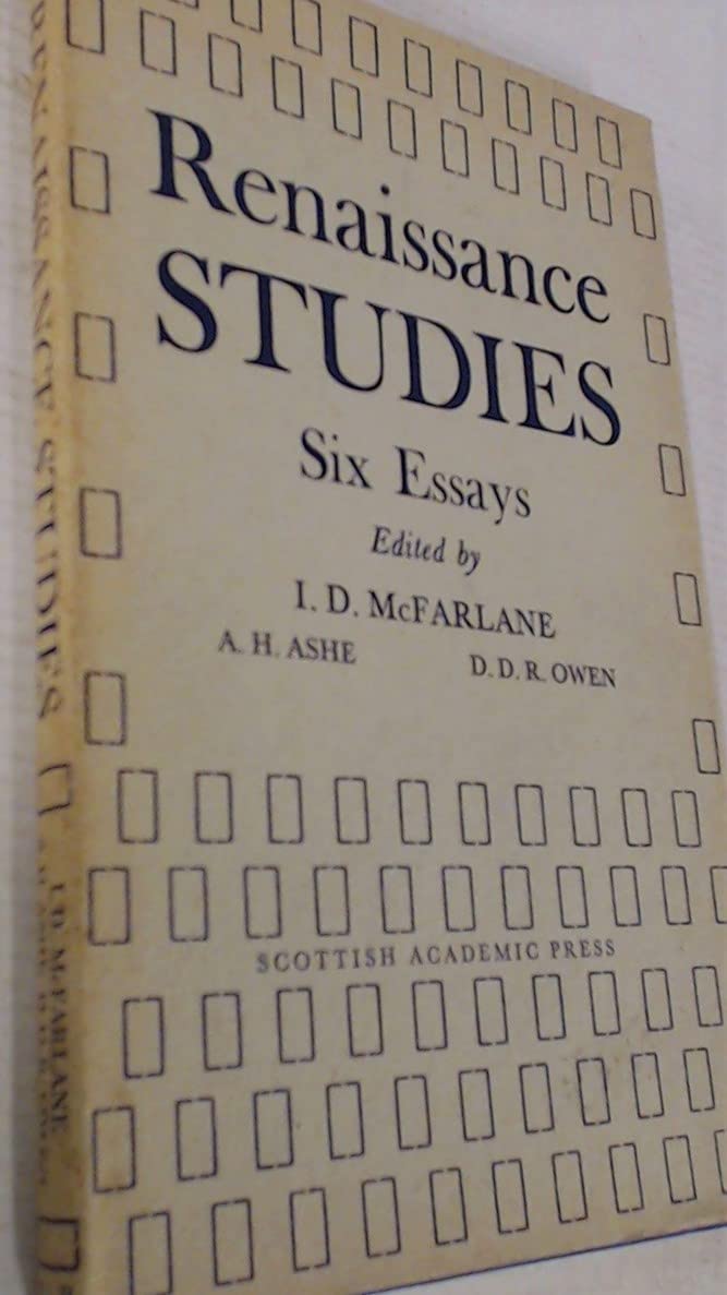 Renaissance studies;: Six essays Books