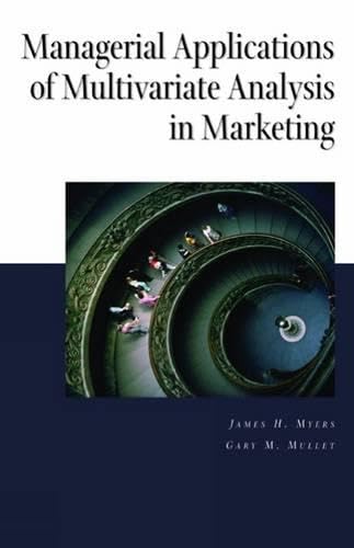 Managerial Applications of Multivariate Analysis in Marketing book
