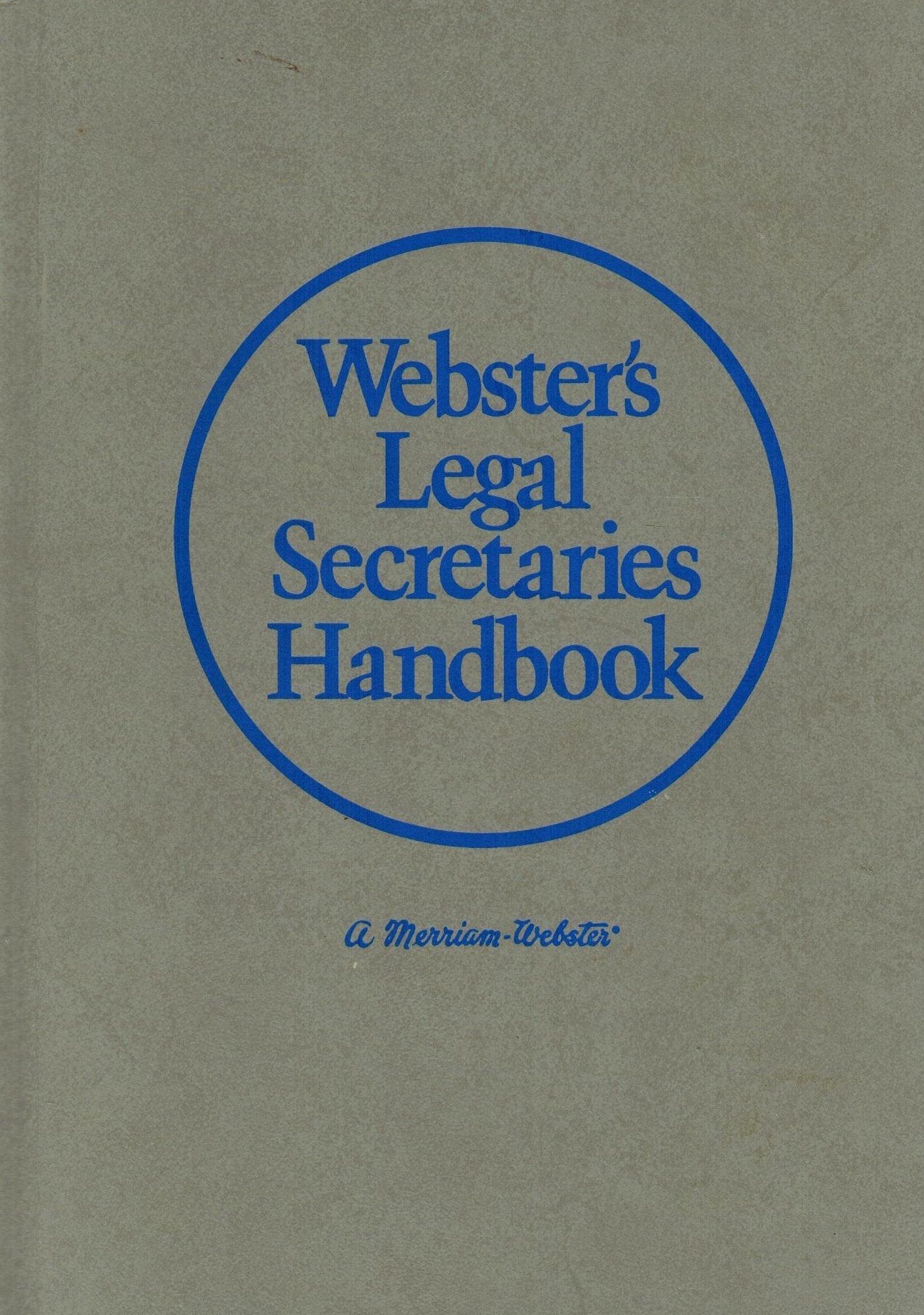 Webster's Legal Secretaries Handbook Law
