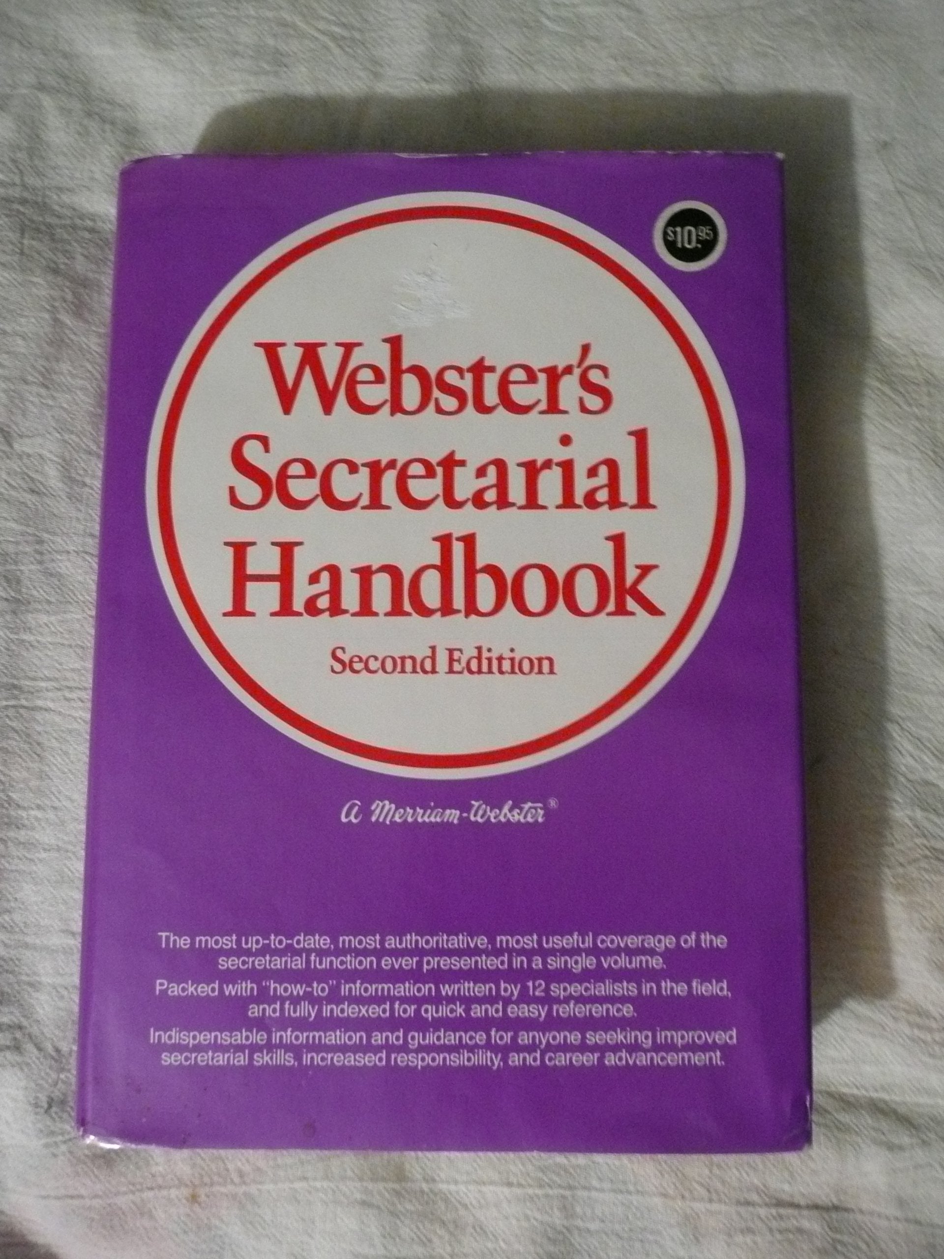 Webster's Secretarial Handbook Business, Finance & Career