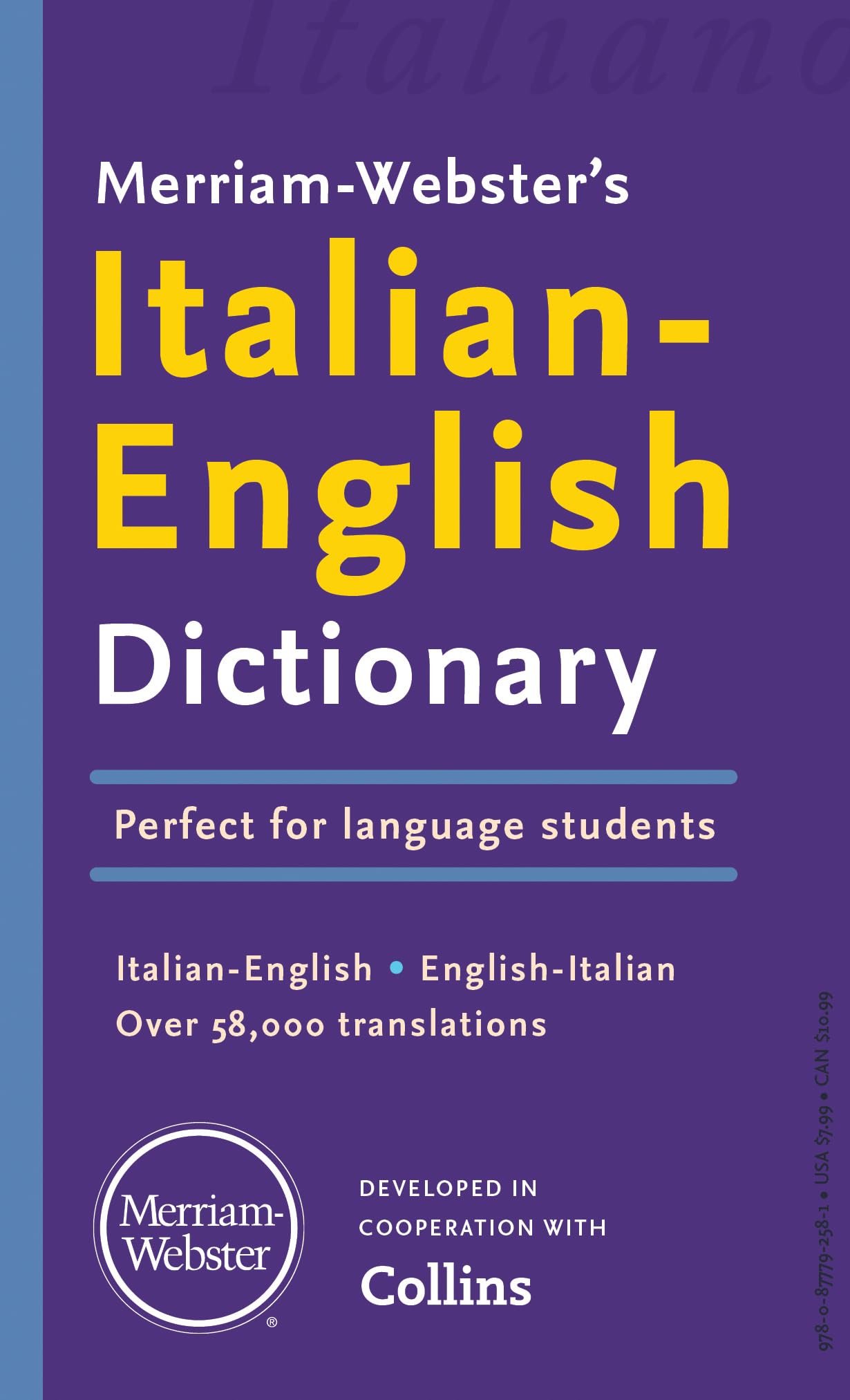 Merriam-webster's Italian-English Dictionary Foreign Languages ​​& Dictionaries
