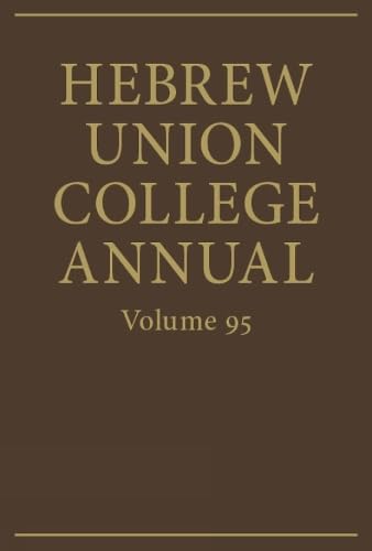 Hebrew Union College Annual (95) Philosophy
