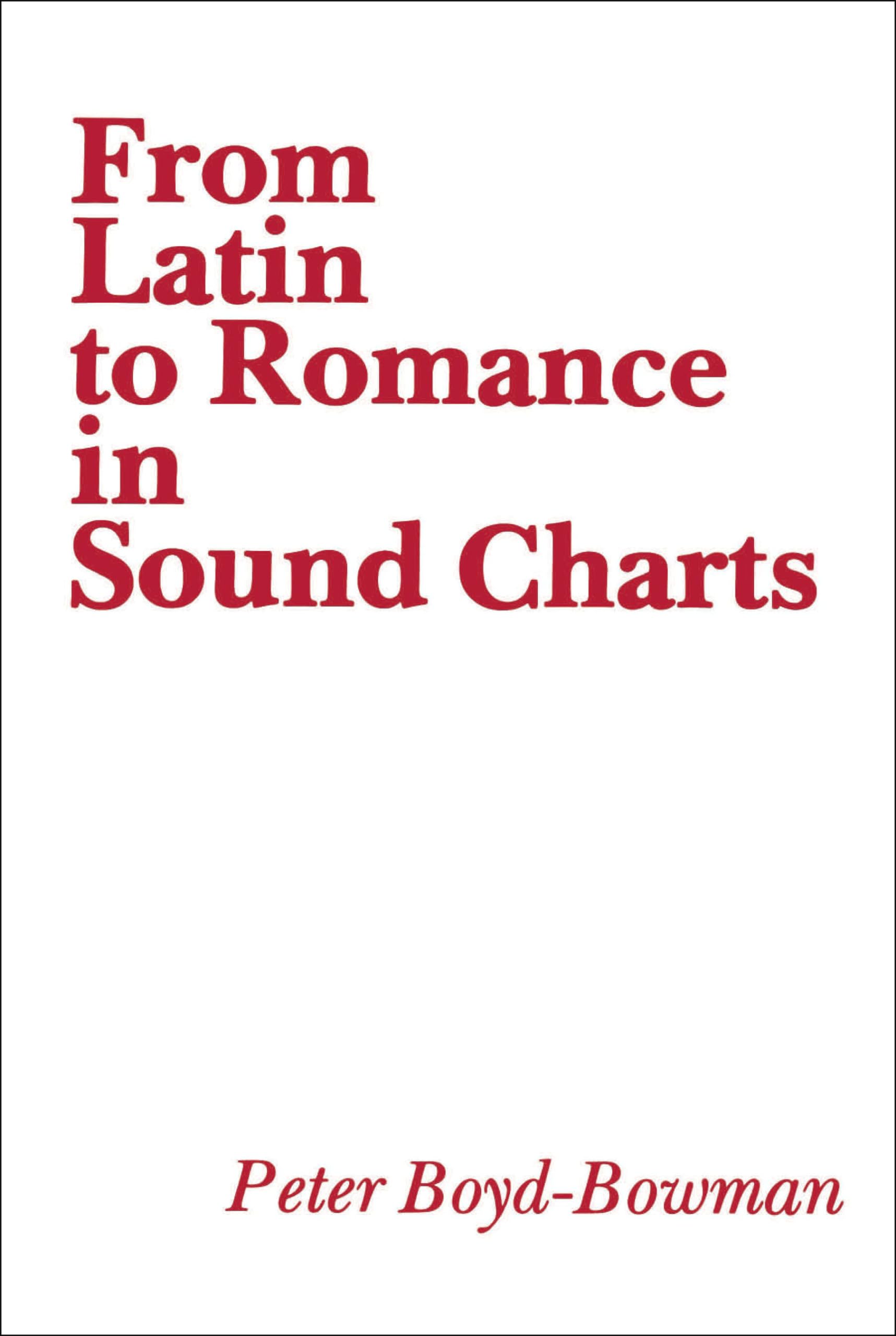 From Latin to Romance in Sound Charts Social Sciences