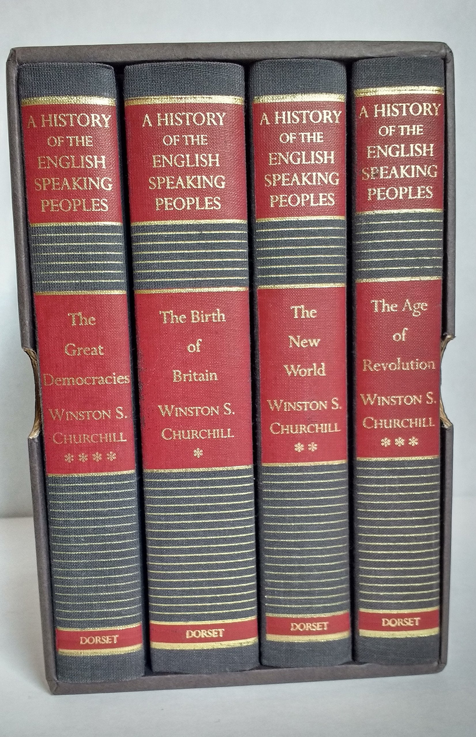 A History of the English-Speaking Peoples: The Birth of Britain / The New World / The Age of Revolution / The Great Democracies Books