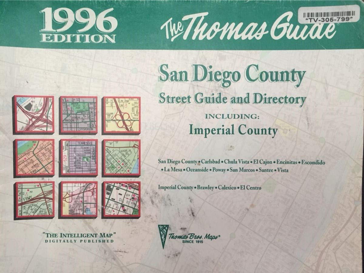 San Diego County Street Guide Including Imperial County, 1996 Books