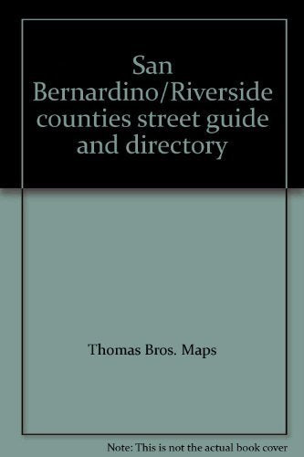 San Bernardino/Riverside counties street guide and directory Books