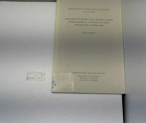 The Effectiveness of Central-Bank Intervention: A Survey of the Literature After 1982 book