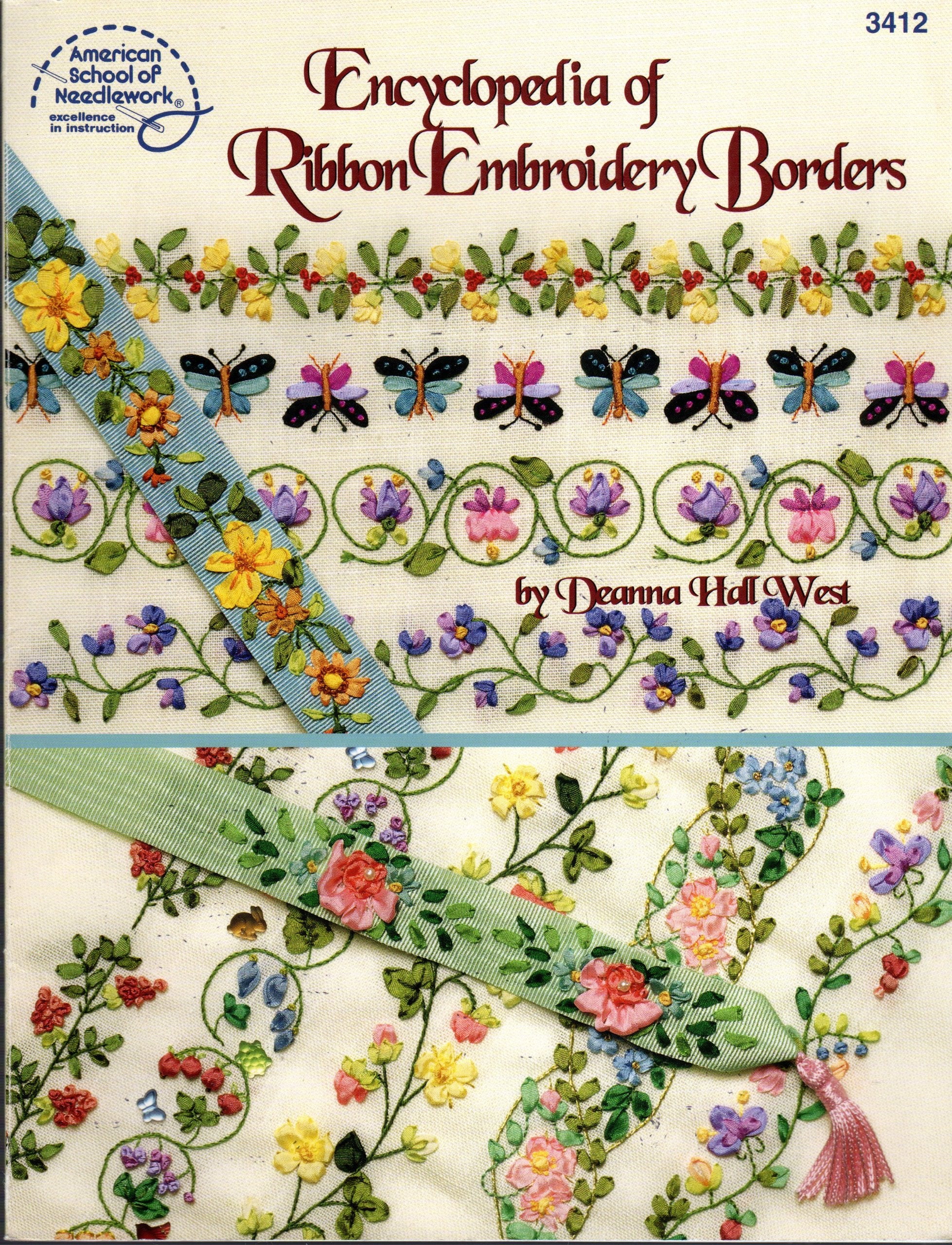 Encyclopedia of Ribbon Embroidery Borders Hobbies & Crafts