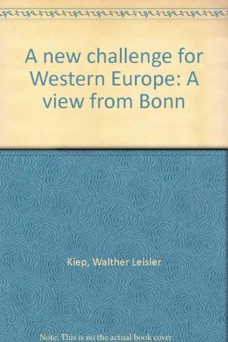 A new challenge for Western Europe: A view from Bonn Books
