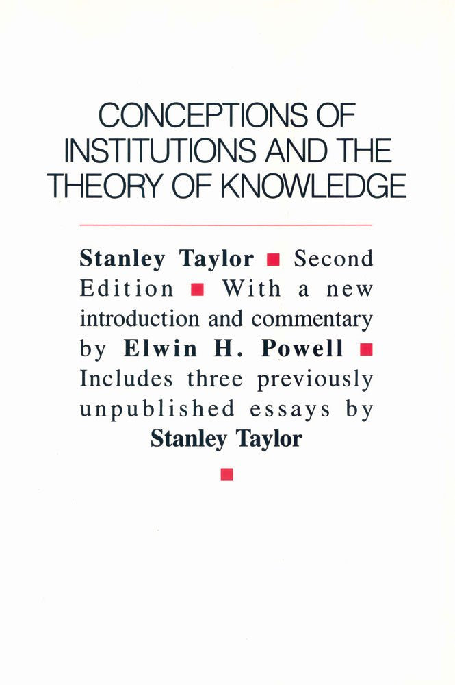 Conceptions of Institutions and the Theory of Knowledge Philosophy