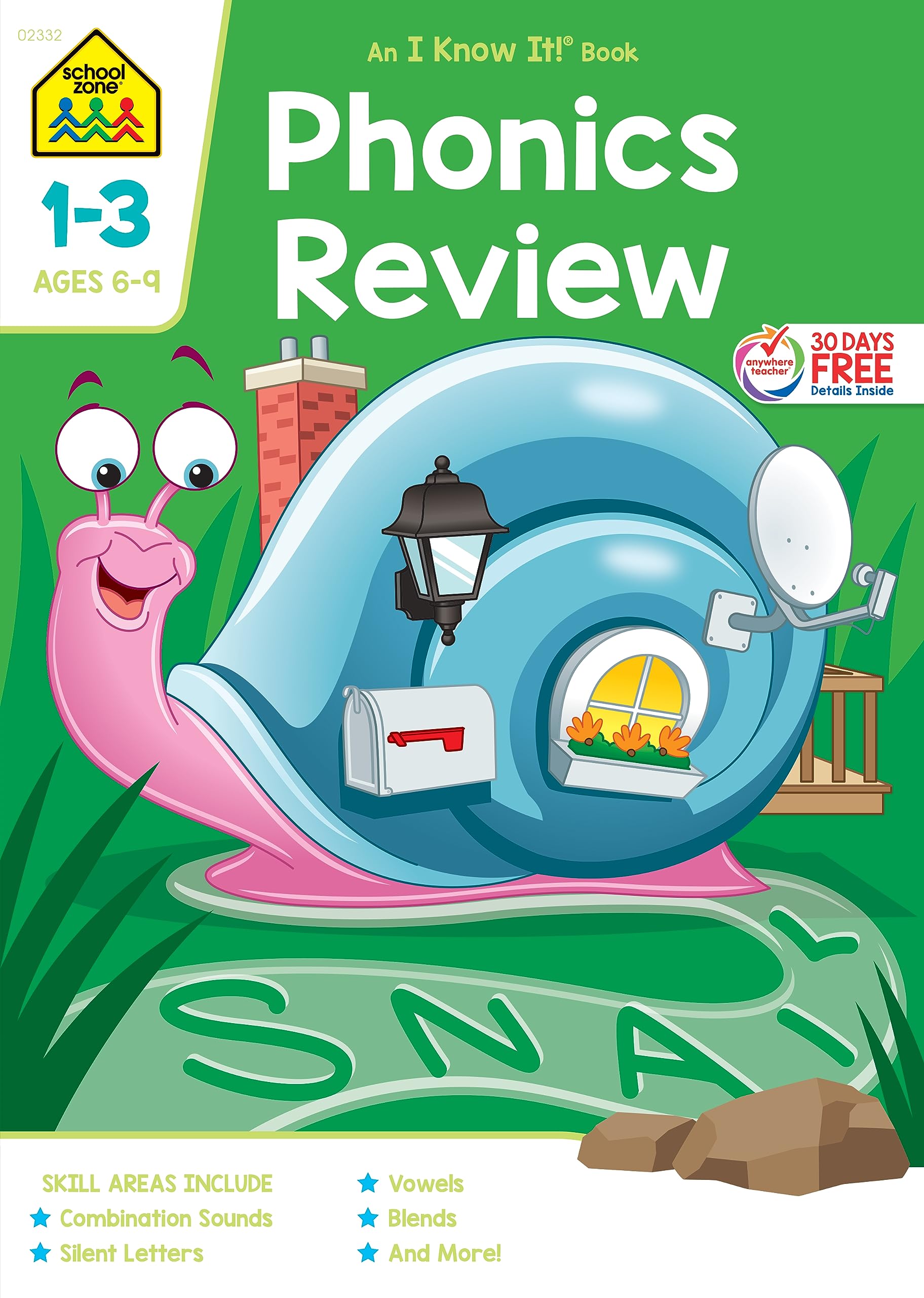 School Zone Phonics Review Grades 1-3 Workbook Non-fiction