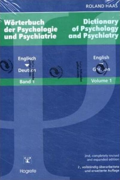 Wörterbuch der Psychologie und Psychiatrie 2 Bände Medicine