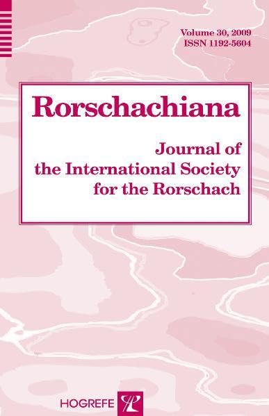 Rorschachiana: Journal of the International Society for the Rorschach, Volume 30 Medicine