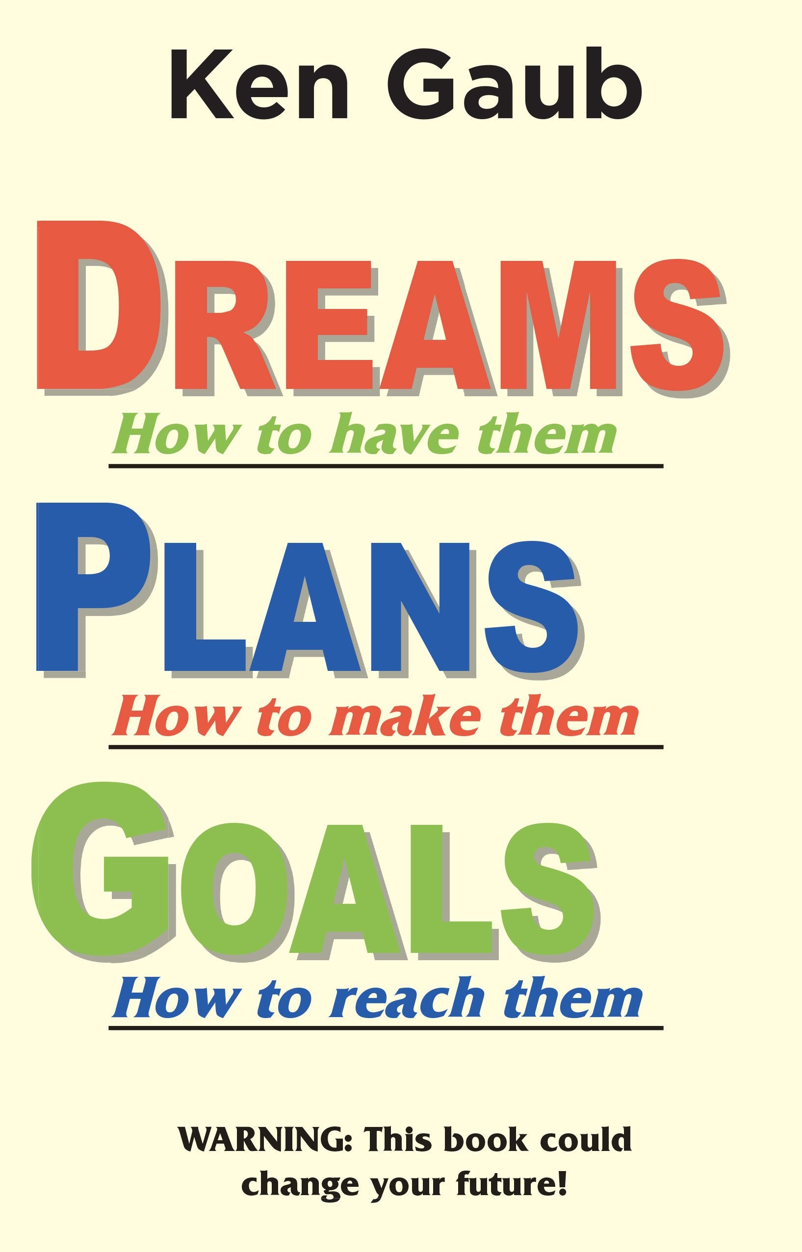 Dreams: How to Have Them : Plans : How to Make Them : Goals : How to Reach Them Education & Training