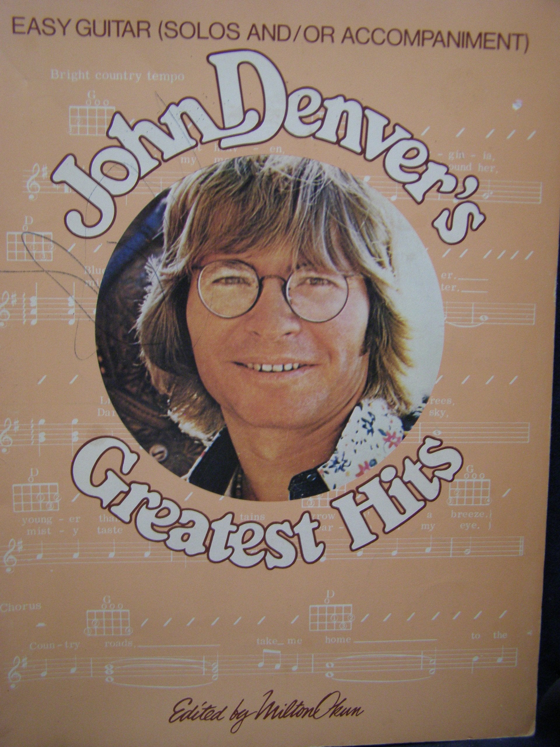 John Denver's Greatest Hits Easy Guitar Arrangements Books