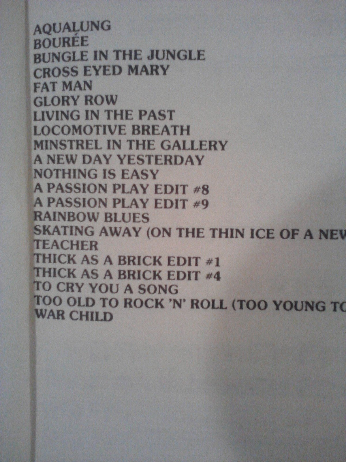 The Best Of Jethro Tull: Volumes I and II Music