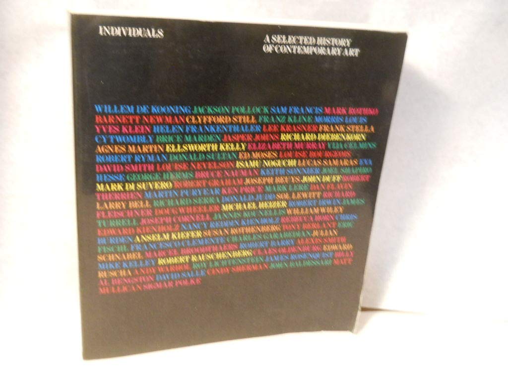 Individuals. A Selected History of Contemporary Art 1945-1986 Books