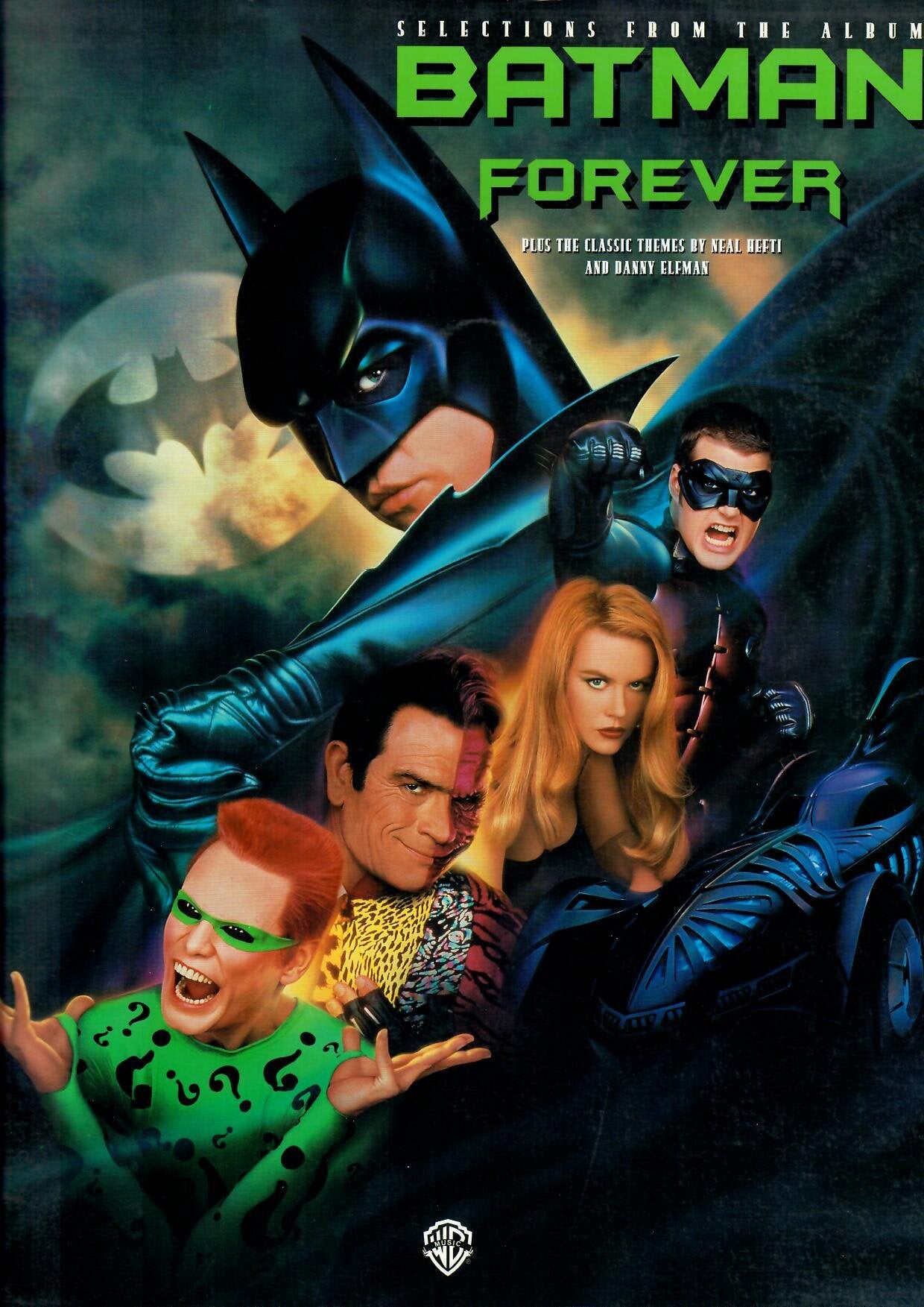 Batman Forever Selections from the Album: Includes the Classic Themes by Neal Hefti and Danny Elfman, Piano/Vocal/chords Sheet Music