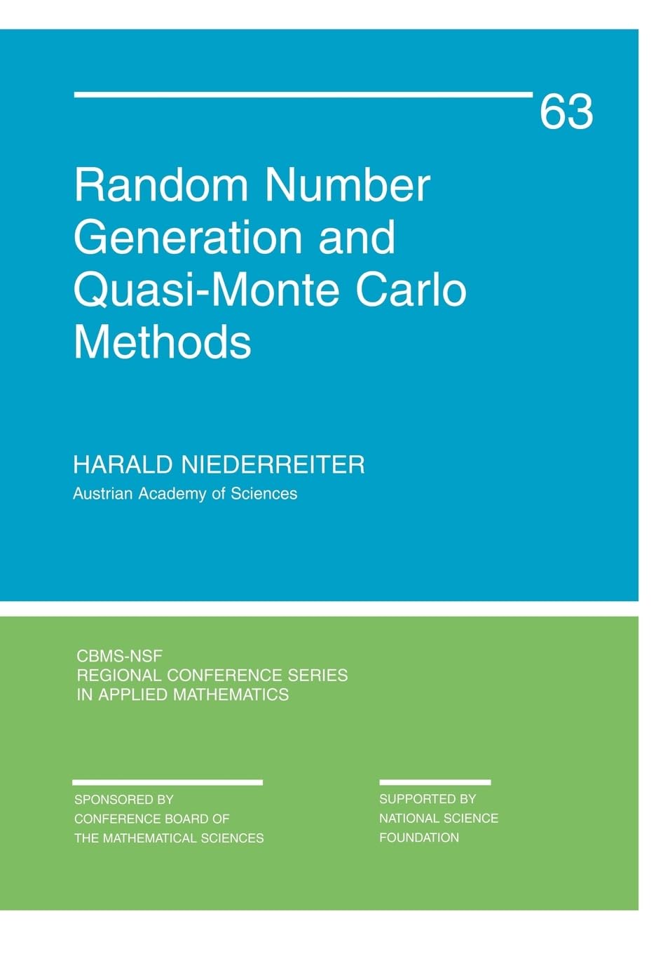Random Number Generation and Quasi-Monte Carlo Methods book