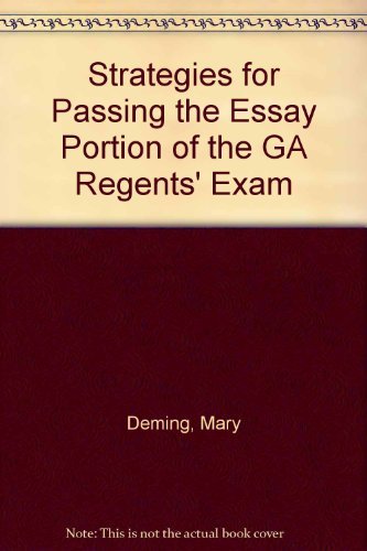 Strategies for Passing the Essay Portion of the GA Regents' Exam Books