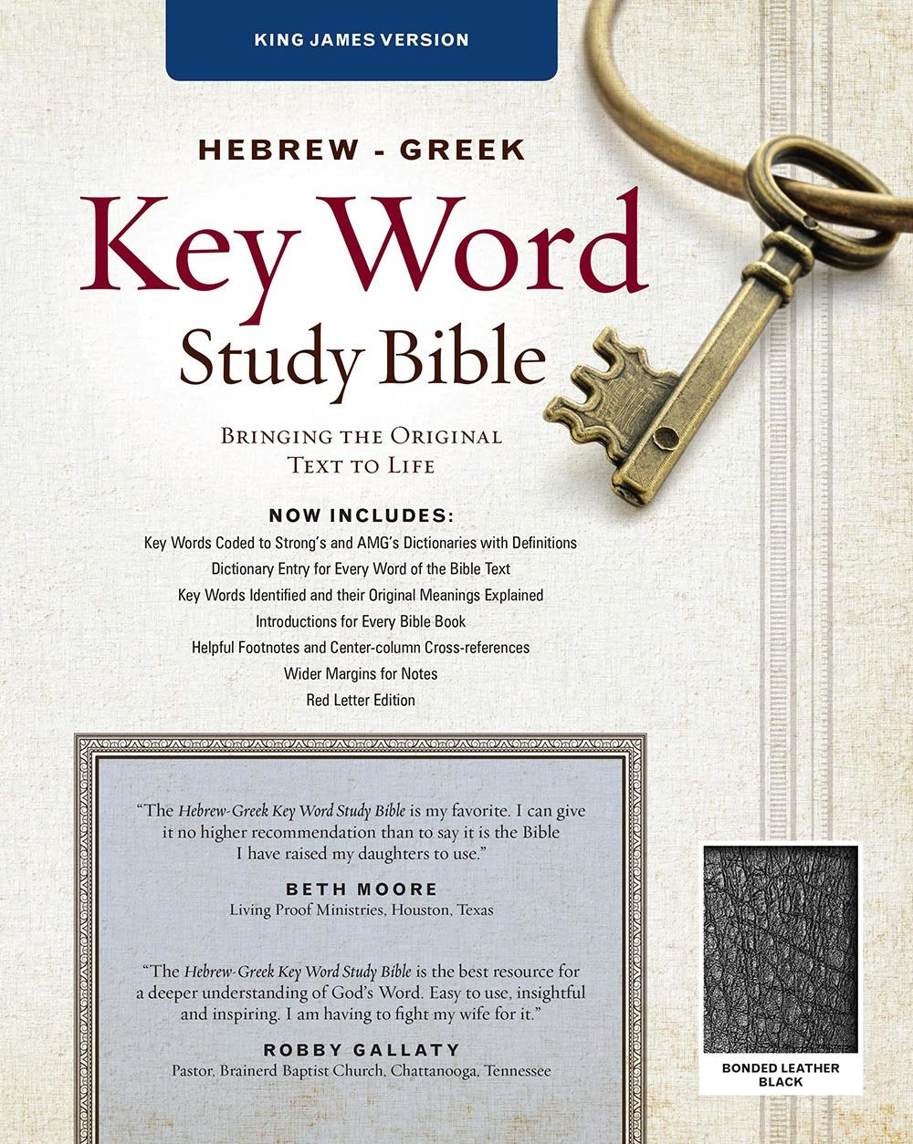 Hebrew-Greek Key Word Study Bible: King James Version Black Bonded Wider Margin (Key Word Study Bibles) Religion & Esotericism