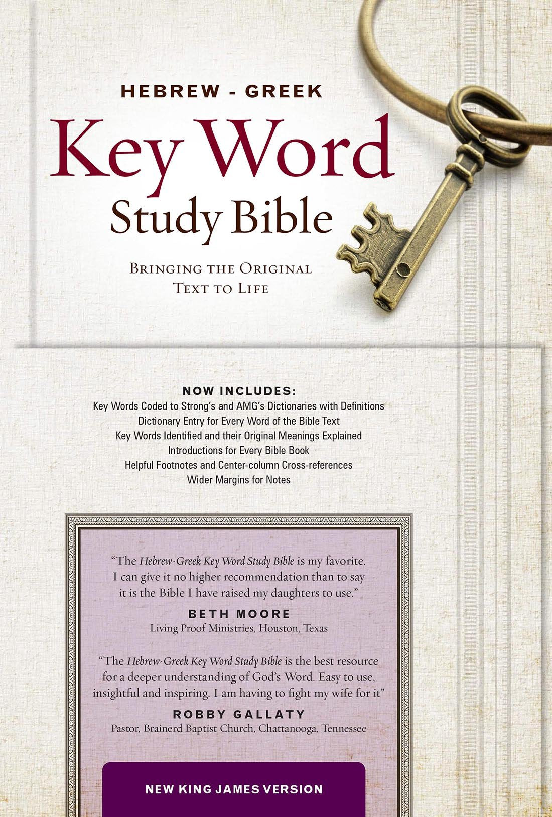 Hebrew-Greek Key Word Study Bible: New King James Version, Key Insights into God's Word book
