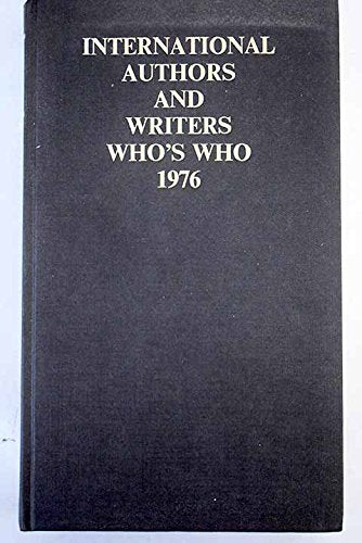 International Authors and Writers Who's Who 1975 Books