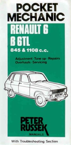 Workshop Manual for Renault 6TL (1108 c.c.) to 1976 (Glovebox S.) Leisure, Home & Garden