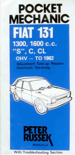 Workshop Manual for Fiat 131, 131S Mirafiori (Glovebox S.) Leisure, Home & Garden