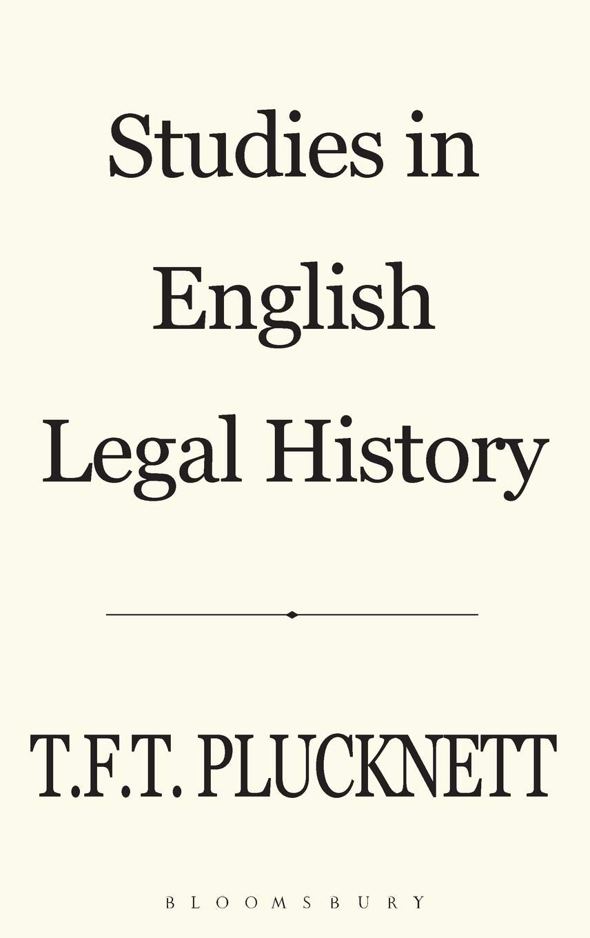 Studies in English Legal History Law