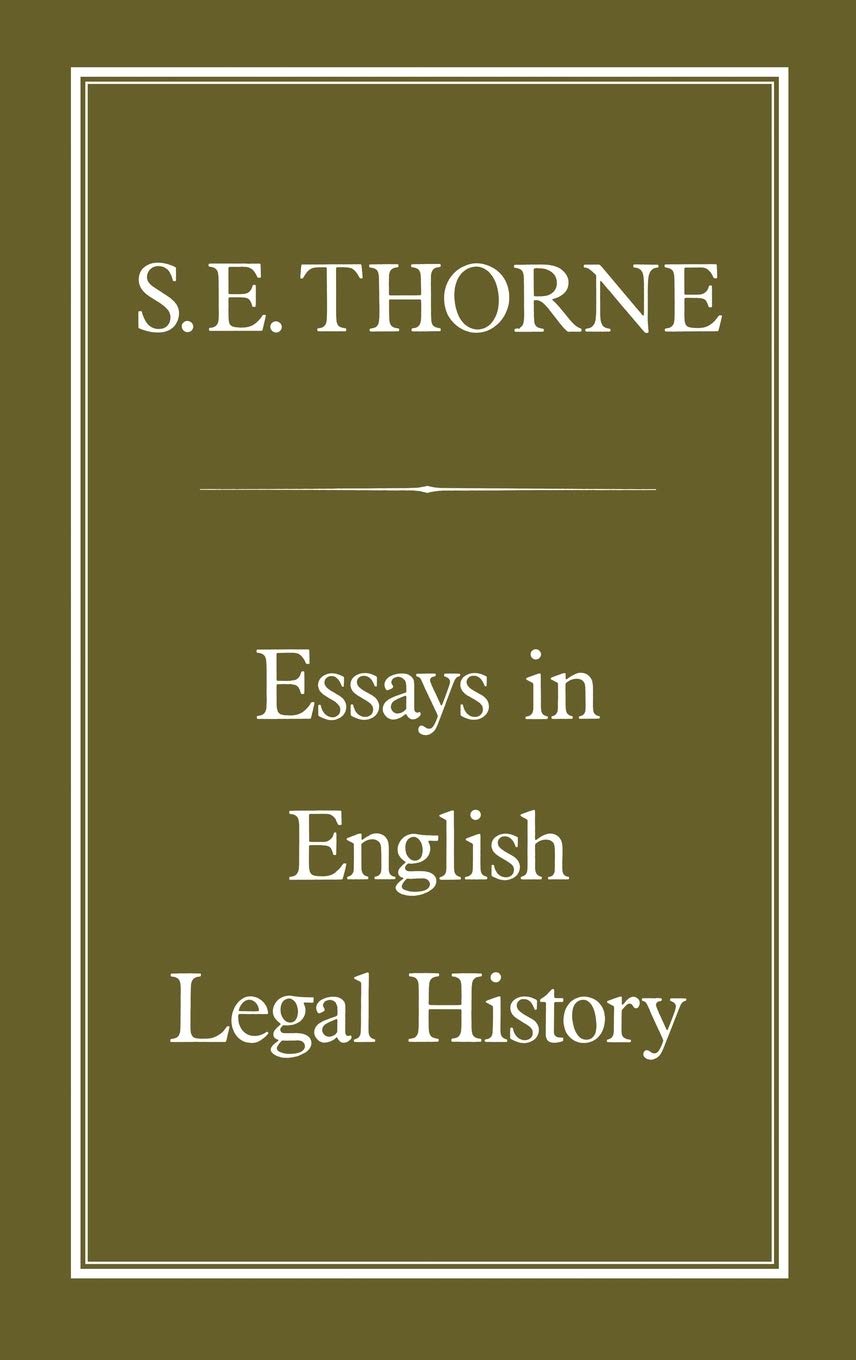 Essays in English Legal History Law