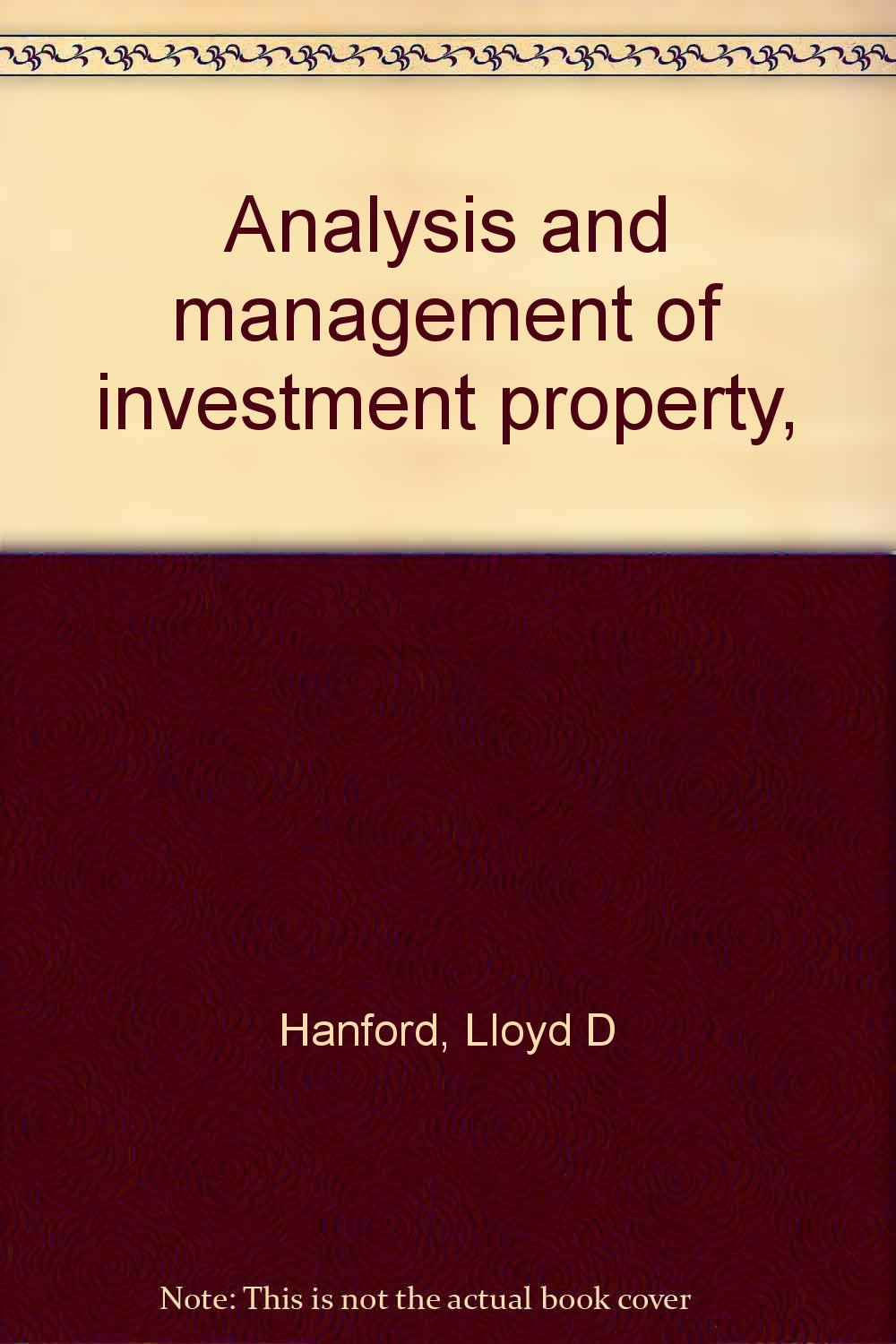 Analysis and management of investment property, Books