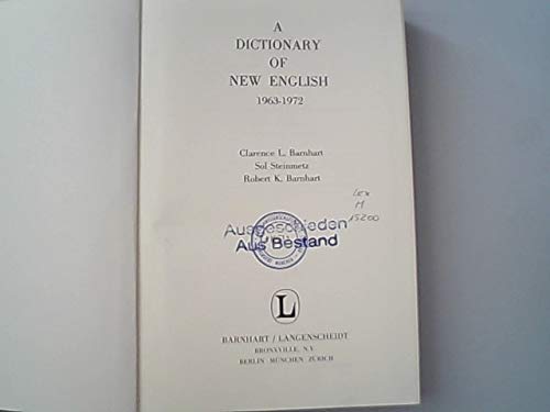 A Dictionary of New English Books