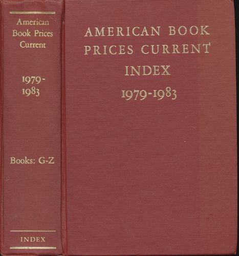 American Book Prices Current Index, 1979-1983 Books